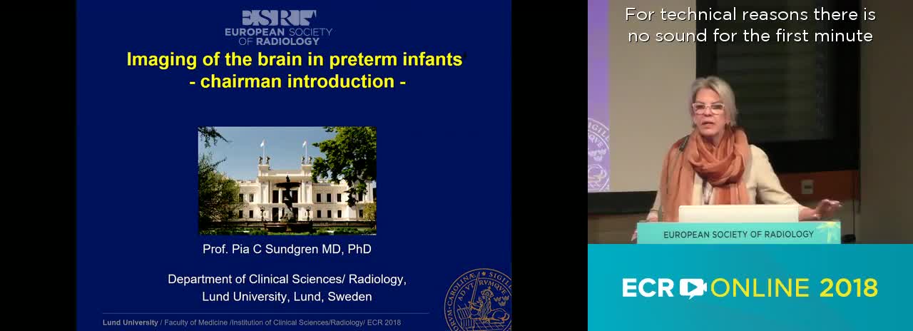 Imaging of the brain in preterm infants---Chairperson’s introduction