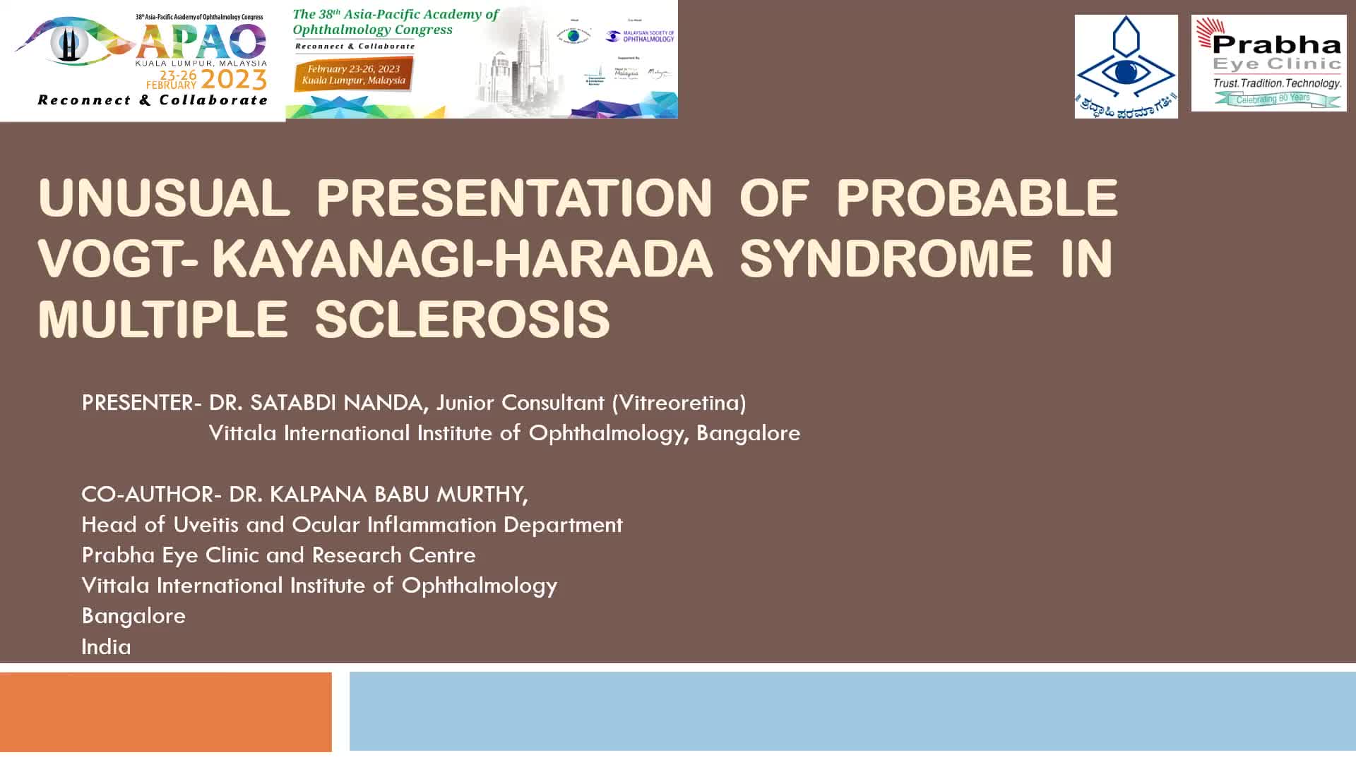 Unusual Presentation of Probable Vogt- Kayanagi-Harada Syndrome in Multiple Sclerosis