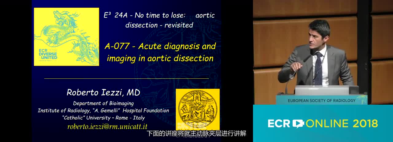 Acute diagnosis and imaging in aortic dissection