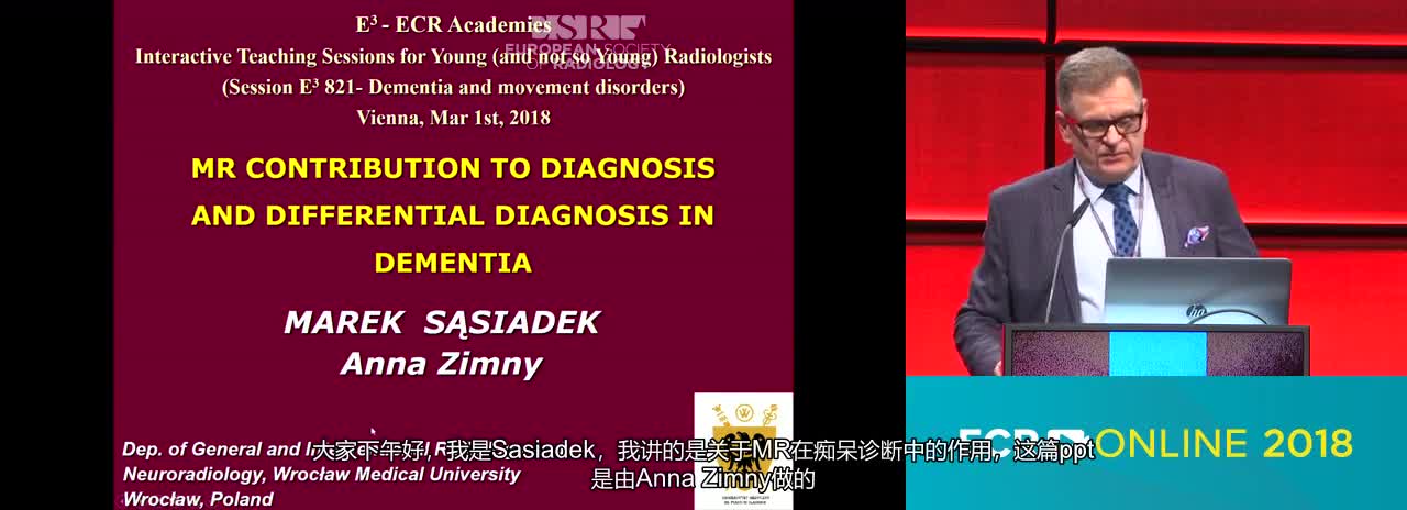A. MR contribution to diagnosis and differential diagnosis in dementia