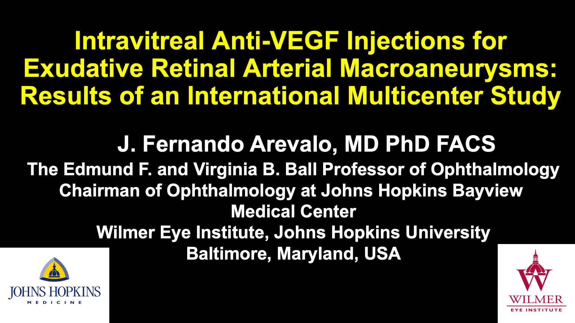 Intravitreal Anti-VEGF Injections for Exudative Retinal Arterial Macroaneurysms