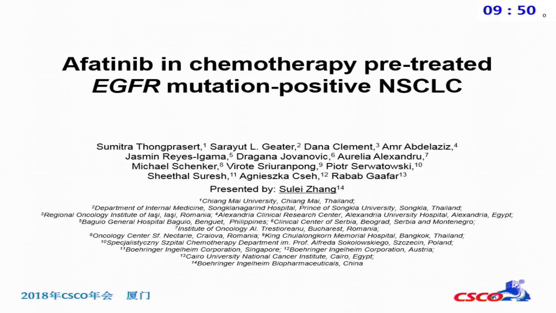 Afatinib in chemotherapy pre-treated EGFR mutation-positive NSCLC